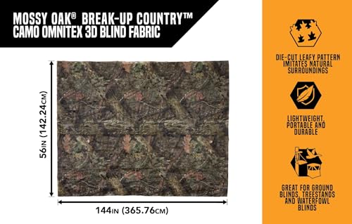 Vanish 3D Leafy Camouflage Blind Material - Mossy Oak Break-Up Country, 12ft x 56in