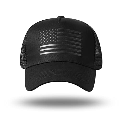 American Flag Trucker Hat with Snapback – Unisex Baseball Cap