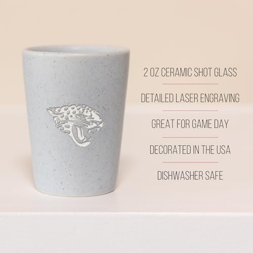 Jacksonville Jaguars 2-Ounce Ceramic Shot Glass - Baby Blue