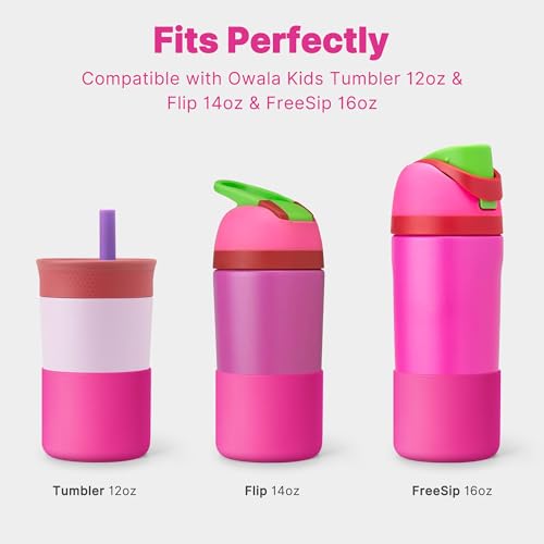 Silicone Boot for Owala Water Bottles - 14/16 oz - Rose Red