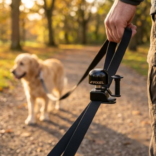 Clip-On Running Bell - Hands-Free Wearable, Ultralight Copper & Aluminum, Black