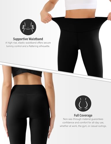 Buttery Soft High Waisted Capri Leggings with Tummy Control - Powder Blue, Large-X-Large