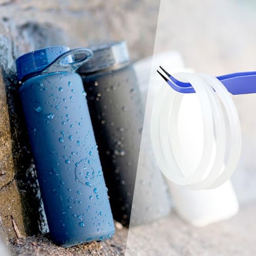 6-Piece Silicone Water Bottle Gasket Replacement for Wide Mouth Lids