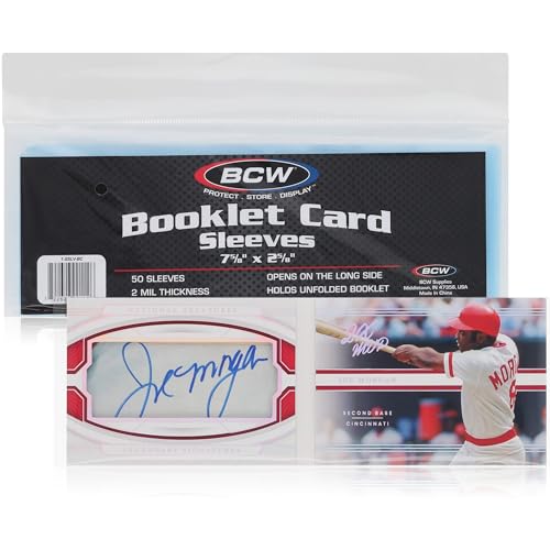 Booklet Card Sleeves - 50 Pack | Acid-Free Protection, 7 3/8 x 2 5/8 Inches