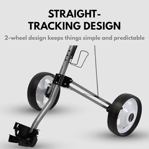 Ultra-Lightweight 2-Wheel Golf Push Cart - Compact & Adjustable
