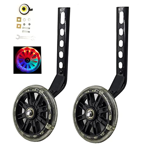 Children's Bicycle Training Wheels - Black, 12-20 Inch Single Speed