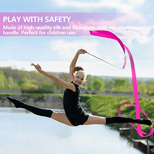 Dance Ribbons Streamers - 6.6Ft Unisex Kids' Gymnastics Wands - Multicolor