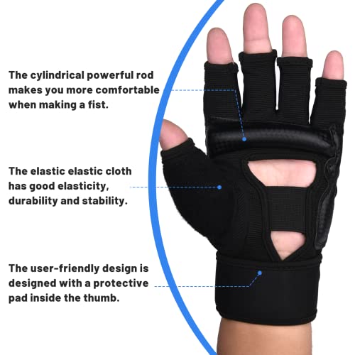 Foclassic Black Large Kickboxing MMA Boxing Gloves for Men Women Kids