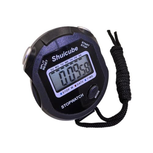 Digital Stopwatch Timer with Large Display & Replaceable Battery