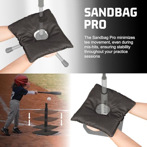 BaseGoal Weighted Sandbag for Baseball Batting Tee - Stable Practice Training Accessory