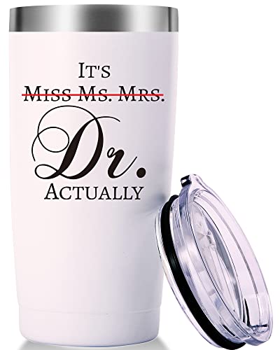 AMZUShome White 20oz Doctor Gifts Travel Tumbler - Retirement, Graduation, Appreciation