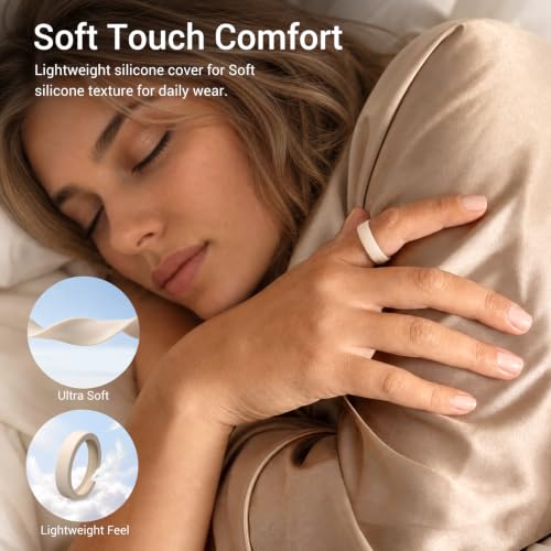 Oura Ring 5 Cover - 10 Pack Ultra-Thin Silicone Set - Assorted Colors S (6/7/8/9)