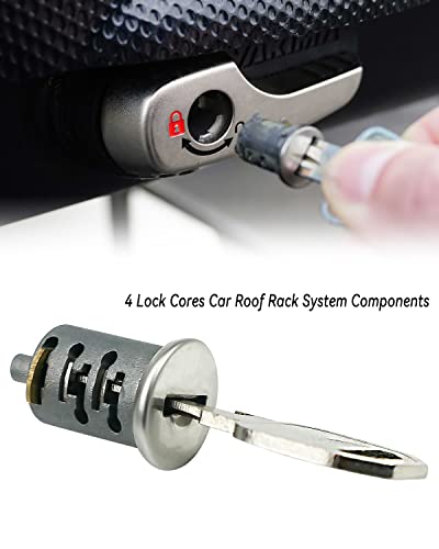 4 Pack Lock Cylinders for Yakima Roof Rack System - Includes Keys