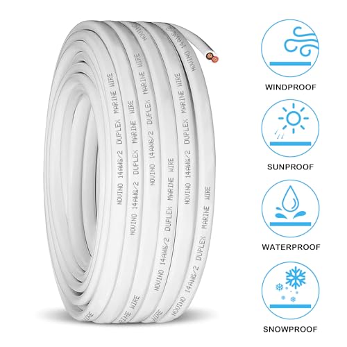 14 AWG Marine Wire - 30ft Duplex Tinned Copper Electrical Cable