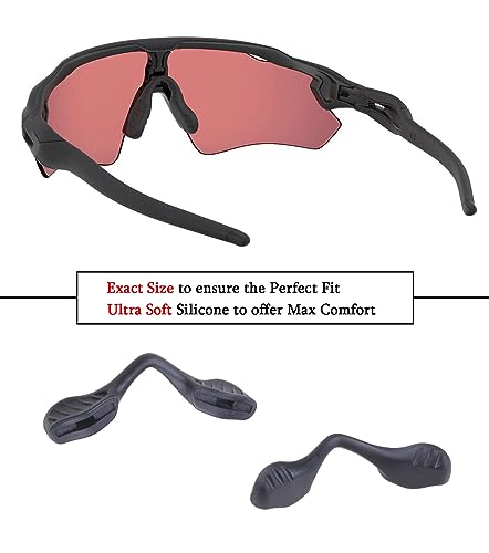 Replacement Nose Pads for Oakley Radar EV Path - 2 Pcs Black Standard Fit