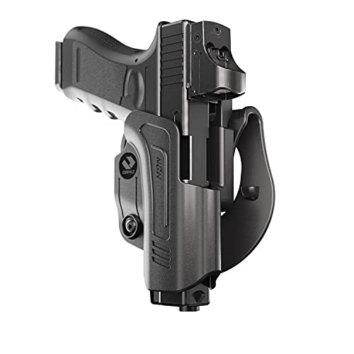 Glock 19 Holster - Level II Retention OWB Holster with Thumb Release