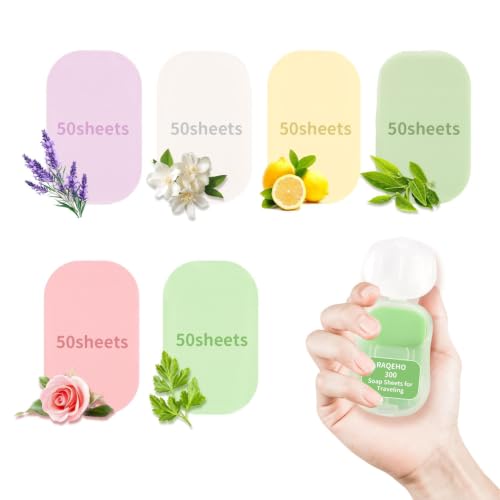 Portable Paper Soap Sheets - 300 Count Travel Hand Soap with Case