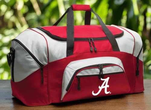 Alabama Deluxe Duffel Bag - Large Gym & Travel Bag - Red