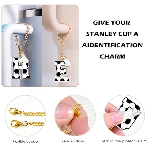 Soccer Initial Charm for Stanley 40oz Tumbler - L-Soccer