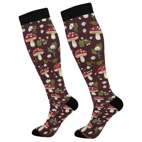 Heartbeat Rhythm Compression Socks - Red Long Socks, 1 Pack