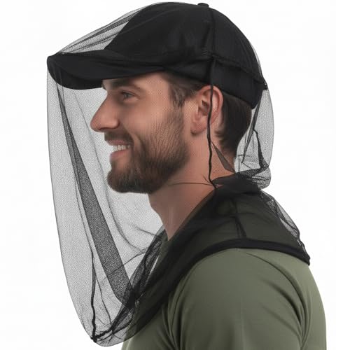 Mosquito Head Net for Insect Protection - Fits All Hats