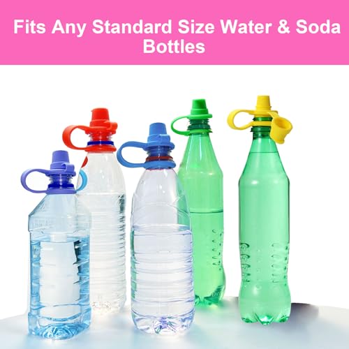 Silicone Toddler Water Bottle Spout Adapters - No-Spill Sippy Cup Top - 5 Pack