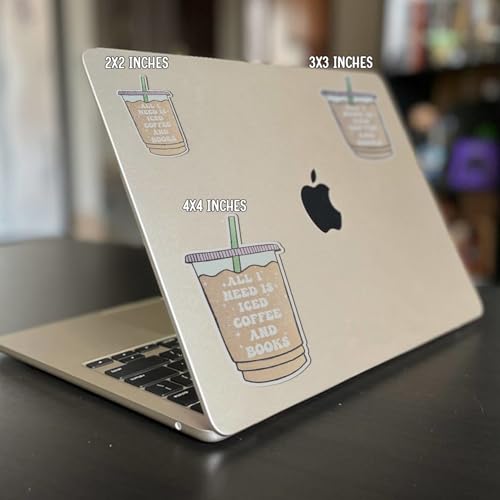 All I Need is Iced Coffee & Spicy Books Sticker - 2in