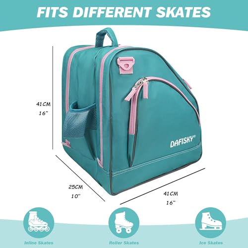 Spacious Roller Skate Bag with Helmet Storage - Green