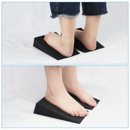 Foam Wedge Slant Board for Yoga - 2 Pcs Black Calf Stretcher