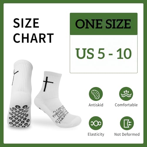 Meudid Youth Soccer Socks with Anti-Slip Grips, 3/6 Pairs, Black/White (One Size) Kids
