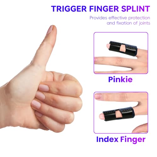 Adjustable Finger Splint for Trigger Finger & Arthritis - 2 Pack, Blue