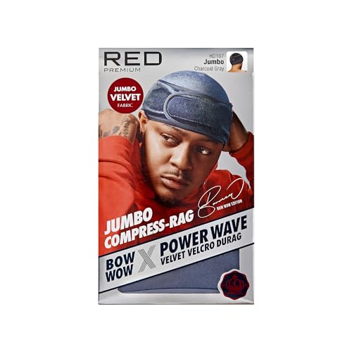 Premium Bow Wow Power Wave Durag - Jumbo Velvet Charcoal Gray