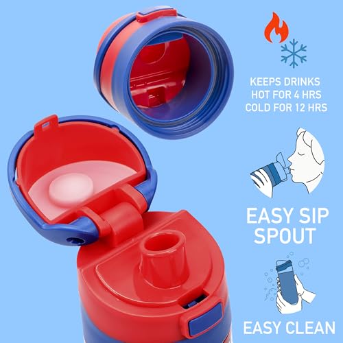 Spider-Man Comic Panels 24 Oz Stainless Steel Water Bottle - Kids Travel & Gift