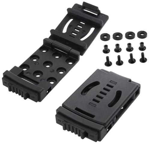 2 Pack Knife Belt Clip Sheath Lock Grip Clamp with Mount Screws Locking System Bracket Attachemnt Holder for Kydex Knives Sheaths Blades Holster Mag Pouches Tactical EDC Tool Camping