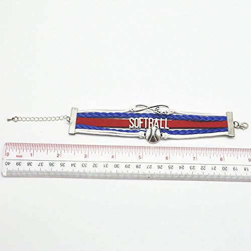 Softball Charm Bracelet - Infinity Love Friendship Jewelry