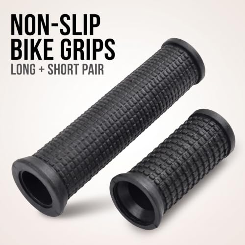 Bike Handlebar Grips Set - Shockproof Anti-Slip Rubber - 2 Pcs