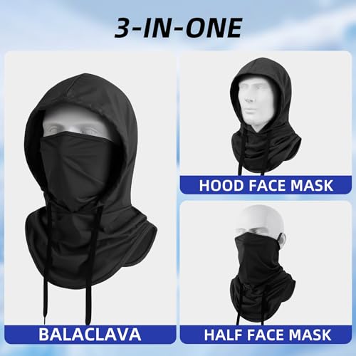 Cooling Balaclava Face Mask - Black for Outdoor Sports
