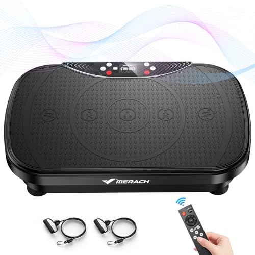 Vibration Plate Exercise Machine - 99 Speeds, Bluetooth, Black