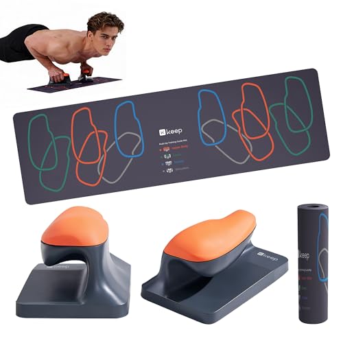 Ergonomic Push Up Board with Wrist Support - Orange & Gray