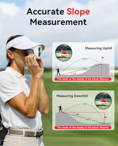 Golf Range Finder - 1200 Yards, Slope & Flag Lock, Waterproof