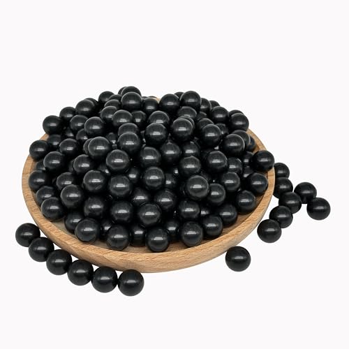 100 Reusable .43 Cal Hard Nylon Balls for Target Practice - Black