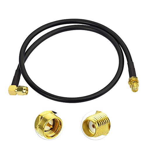 SMA Male Right Angle to SMA Female Coaxial Cable - 60cm / 2 Feet