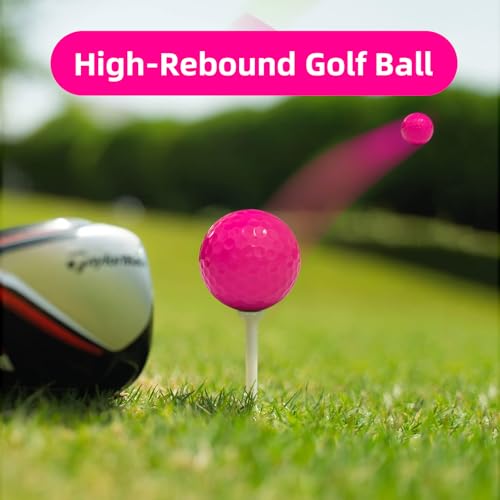 High-Visibility Golf Balls for Long Distance - Magenta 3pcs