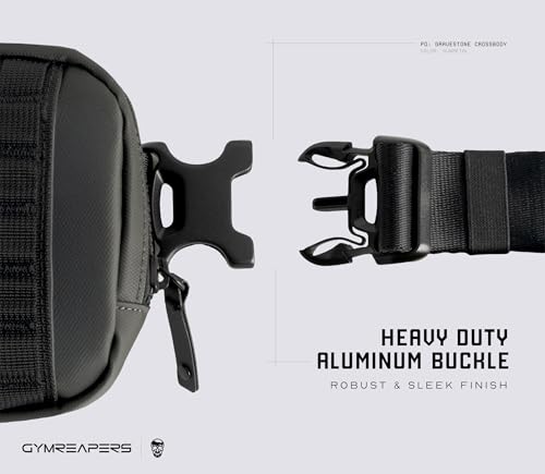 Waterproof Crossbody Bag with Hidden Pocket - Gunmetal