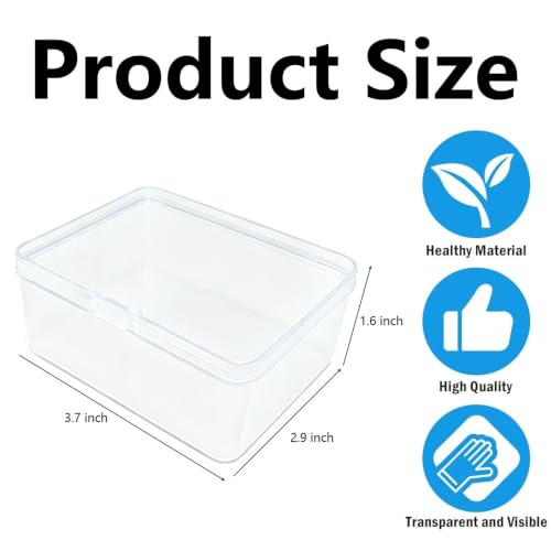 4 Pack Plastic Card Storage Boxes for Playing Cards, Coins, Jewelry