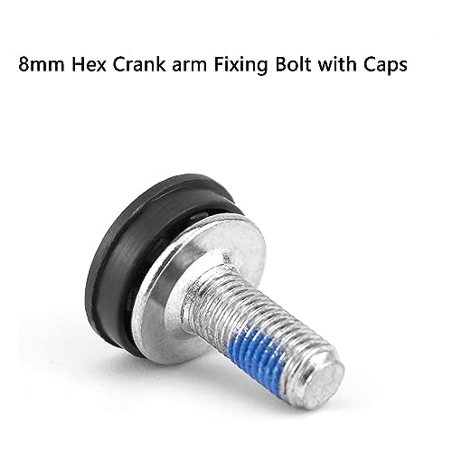 8mm Hex Crank Arm Fixing Bolts for Square Taper Bottom Brackets - Silver 2PC