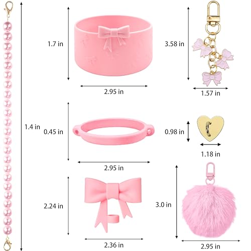 7-Piece Stanley Cup Accessories Set - Cherry Blossom
