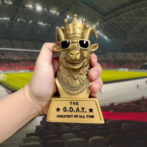 6-Inch Goat Trophy | Handmade G.O.A.T. Winner Award | Funny Desk Decor