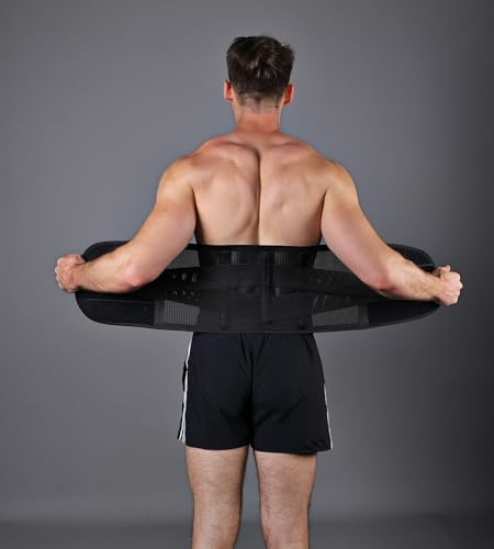 SUJAYU Back Brace for Lower Back Pain Men Women XX-Large Black Waist Belt