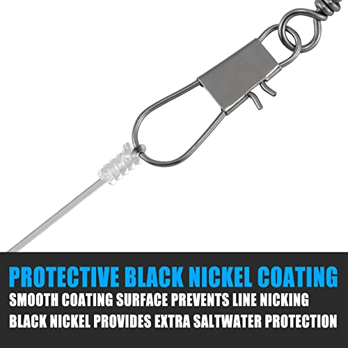 Fishing Snap Swivels - 50 Pack Stainless Steel Interlock Snaps #14 26Lb